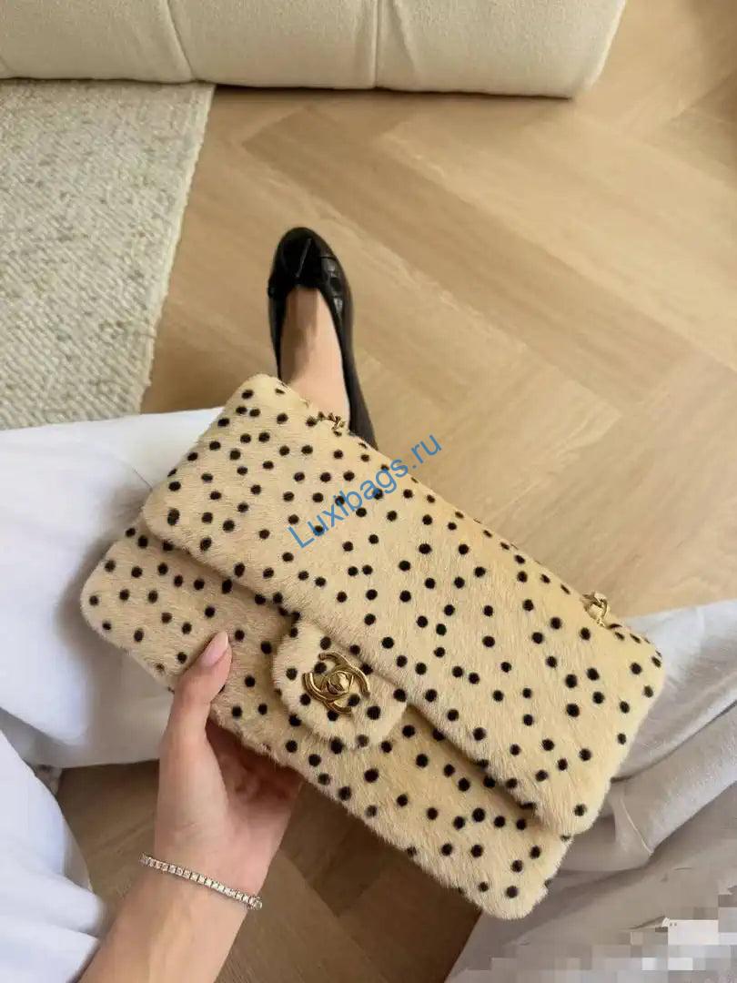Chanel A01112 Flap Classic 11.12 Handbag Lambskin Leopard polka dot | chanel 20cm mini classic flap bag 26a leopard polka dot a69900 02 b3790a90 08a4 4fef a8da c68a8b9a7fe9