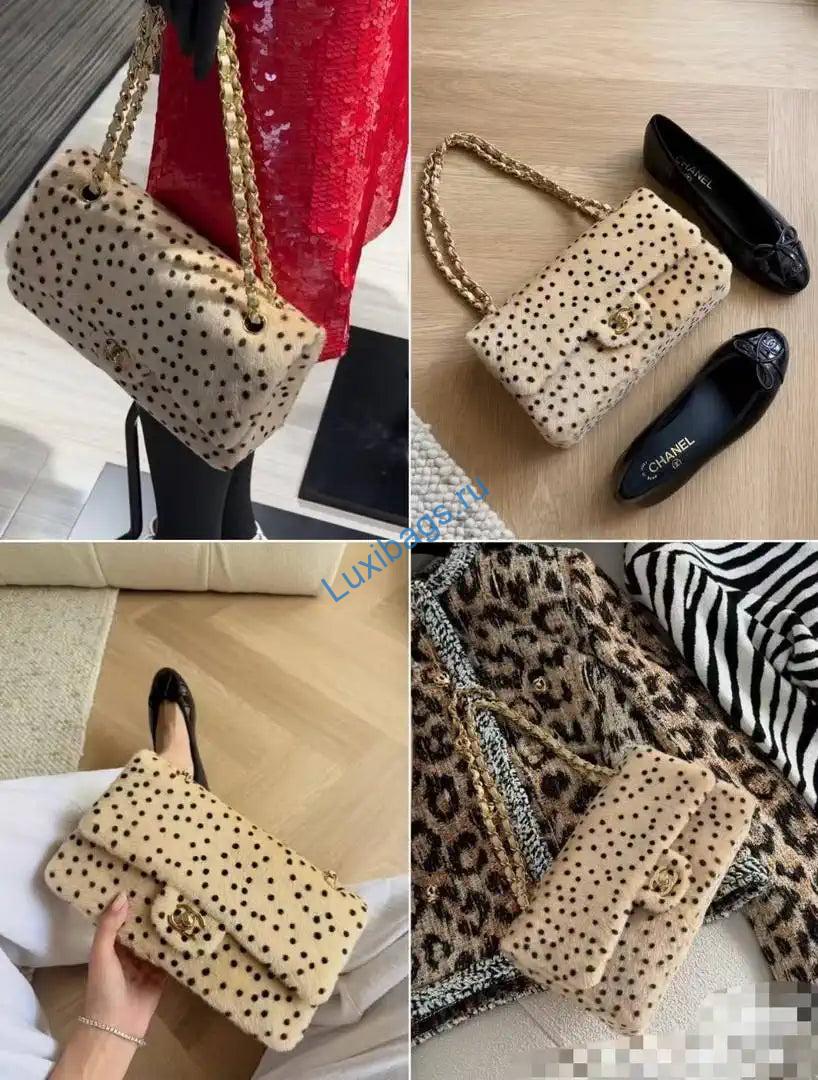 Chanel A01112 Flap Classic 11.12 Handbag Lambskin Leopard polka dot | chanel 20cm mini classic flap bag 26a leopard polka dot a69900 09 51579d59 b9fd 4a78 81fe 01cfd989f554