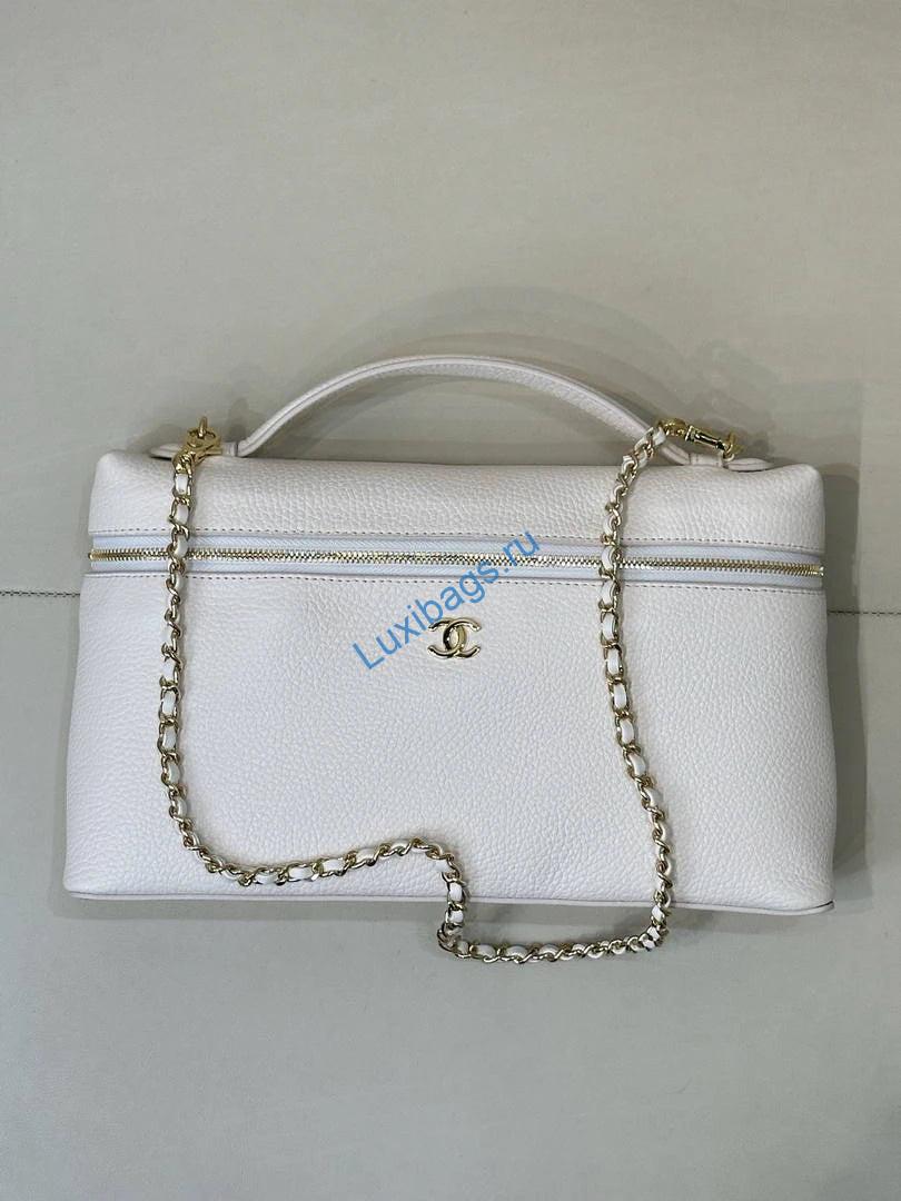 chanel extra large vanity with chain ap6743 white 3 Chanel Extra large Vanity with chain AP6743 White | chanel extra large vanity with chain ap6743 white 03