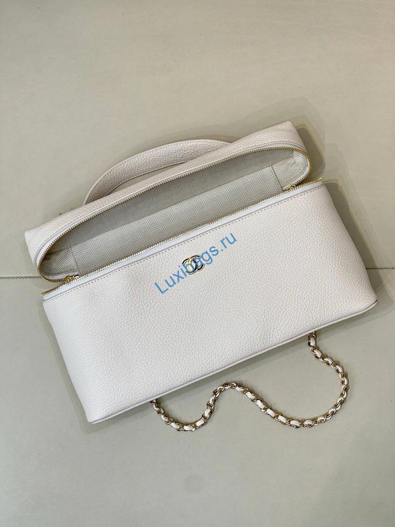 chanel extra large vanity with chain ap6743 white 7 Chanel Extra large Vanity with chain AP6743 White | chanel extra large vanity with chain ap6743 white 07