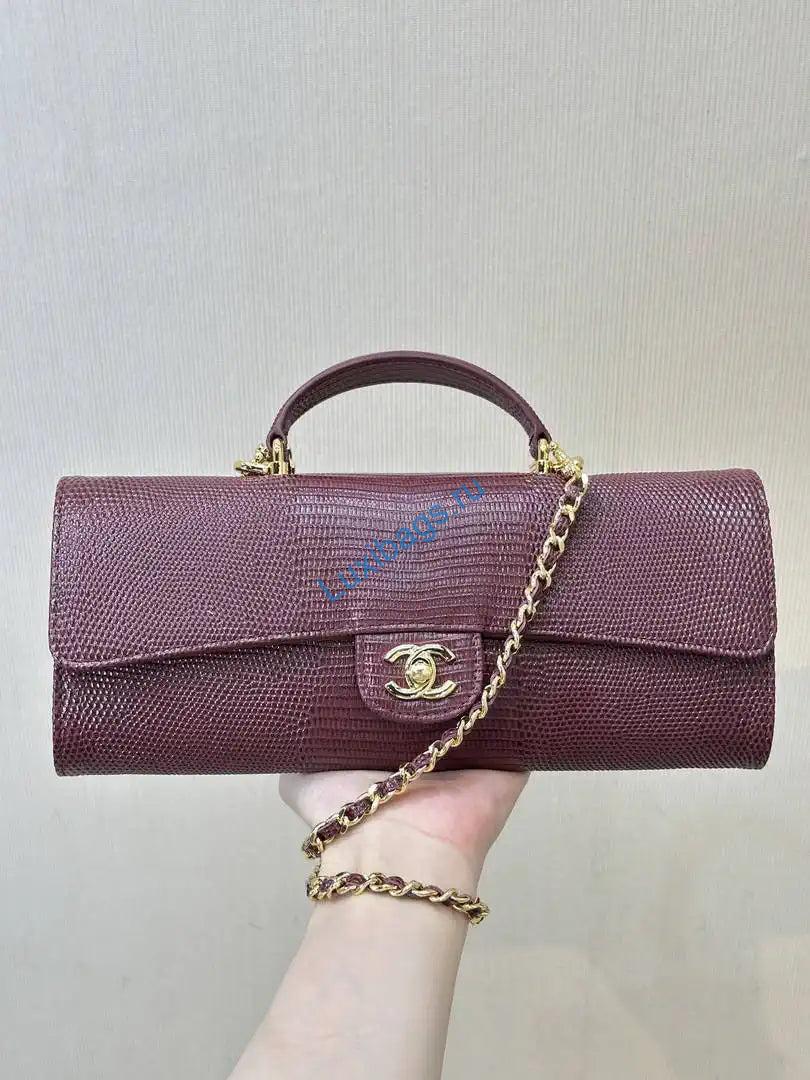 Chanel Lizard Embossed Calfskin & Gold-Tone Metal AP5280 Wine Red | chanel lizard embossed calfskin gold tone metal ap5280 wine red 02
