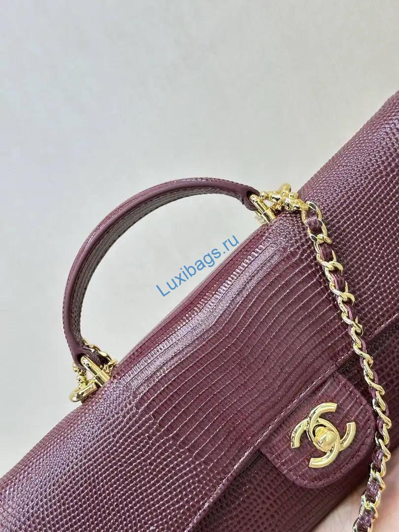 Chanel Lizard Embossed Calfskin & Gold-Tone Metal AP5280 Wine Red | chanel lizard embossed calfskin gold tone metal ap5280 wine red 04
