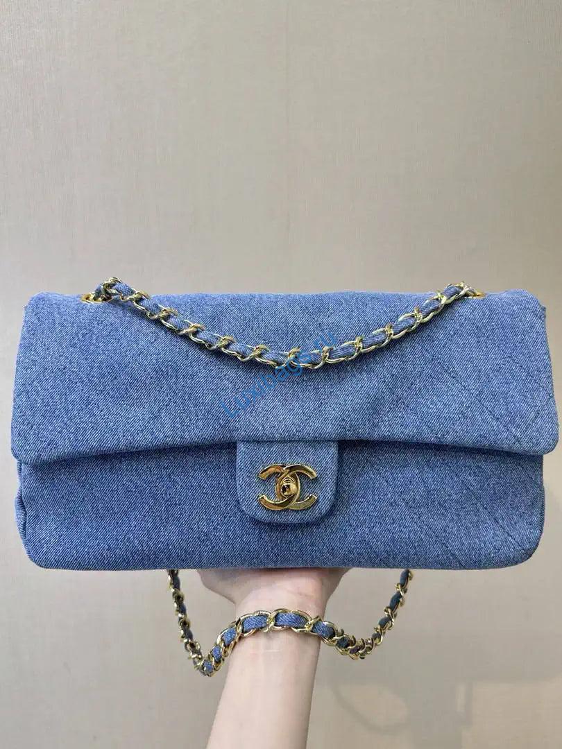 chanel maxi flap bag as6231 denim blue 1 Chanel Maxi Flap bag AS6231 Denim Blue | chanel maxi flap bag as6231 denim blue 02