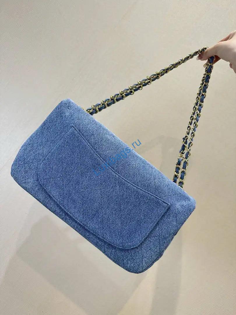 chanel maxi flap bag as6231 denim blue 5 Chanel Maxi Flap bag AS6231 Denim Blue | chanel maxi flap bag as6231 denim blue 06