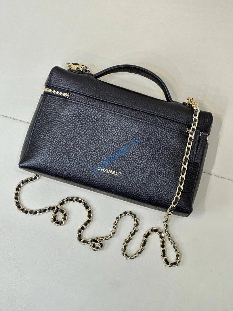 Chanel Large Vanity with chain AP5347 Black | large vanity with chain suede calfskin gold tone metal AP5347 black 08