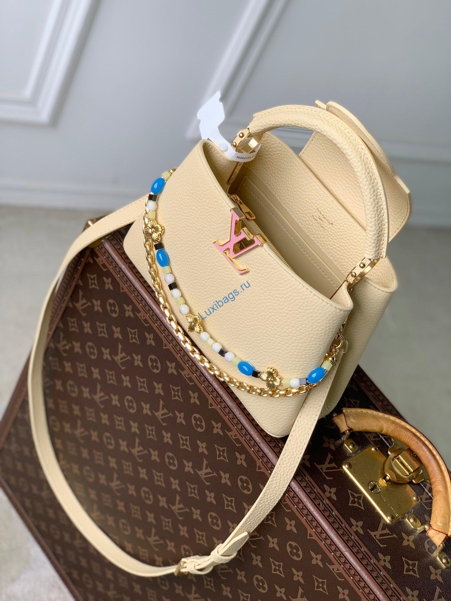 louis vuitton lv m28455 capucines bb bag apricot 9 Louis Vuitton LV M28455 Capucines BB Bag Apricot | louis vuitton lv m28455 capucines bb bag apricot 10