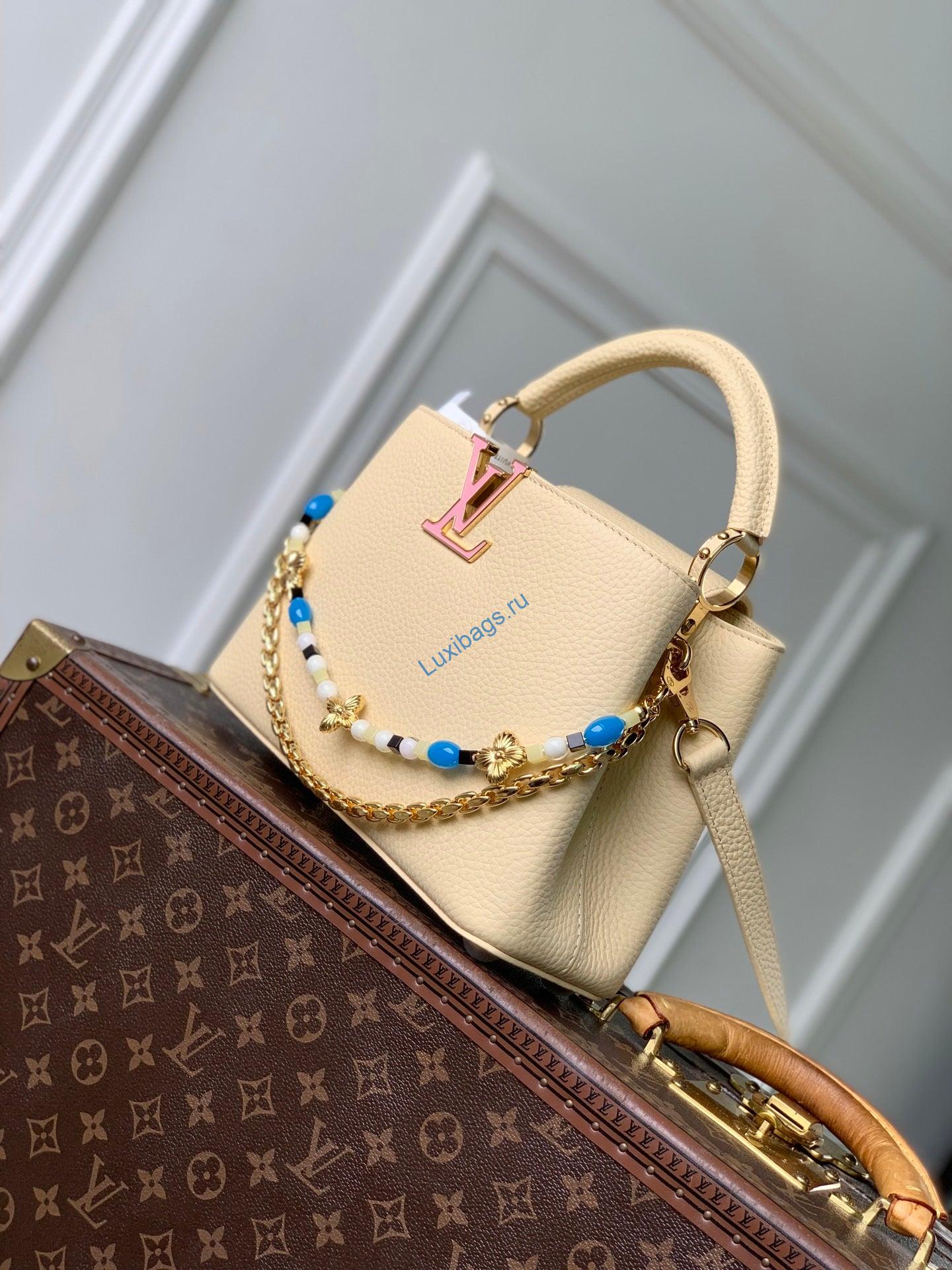 louis vuitton lv m28455 capucines bb bag apricot 1 Louis Vuitton LV M28455 Capucines BB Bag Apricot | louis vuitton lv m28455 capucines bb bag apricot 2