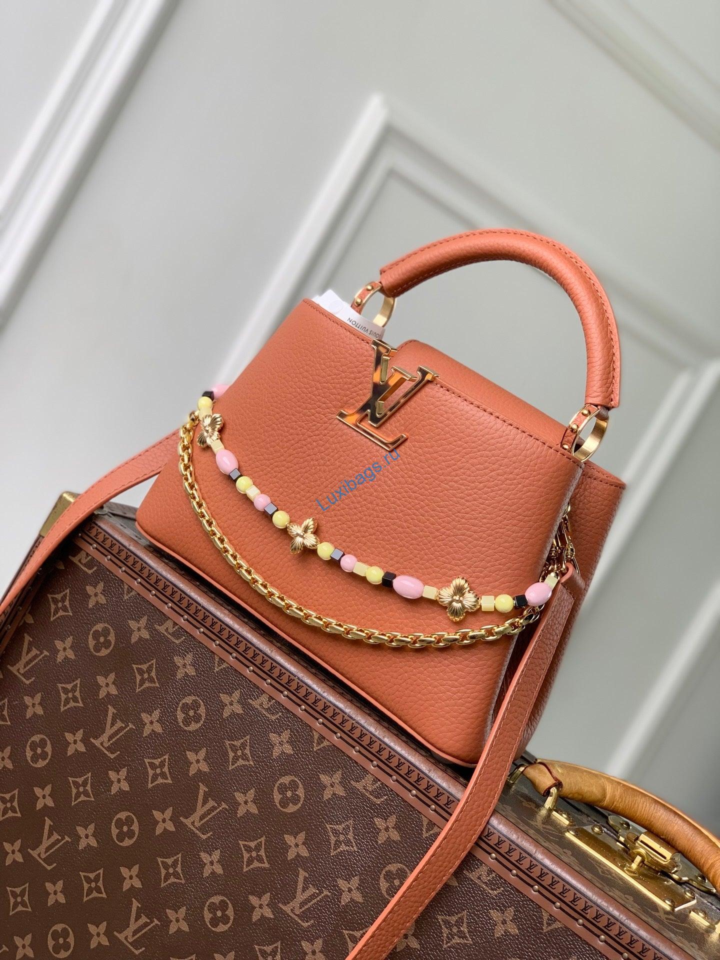 Louis Vuitton LV M28455 Capucines BB Bag Brown
