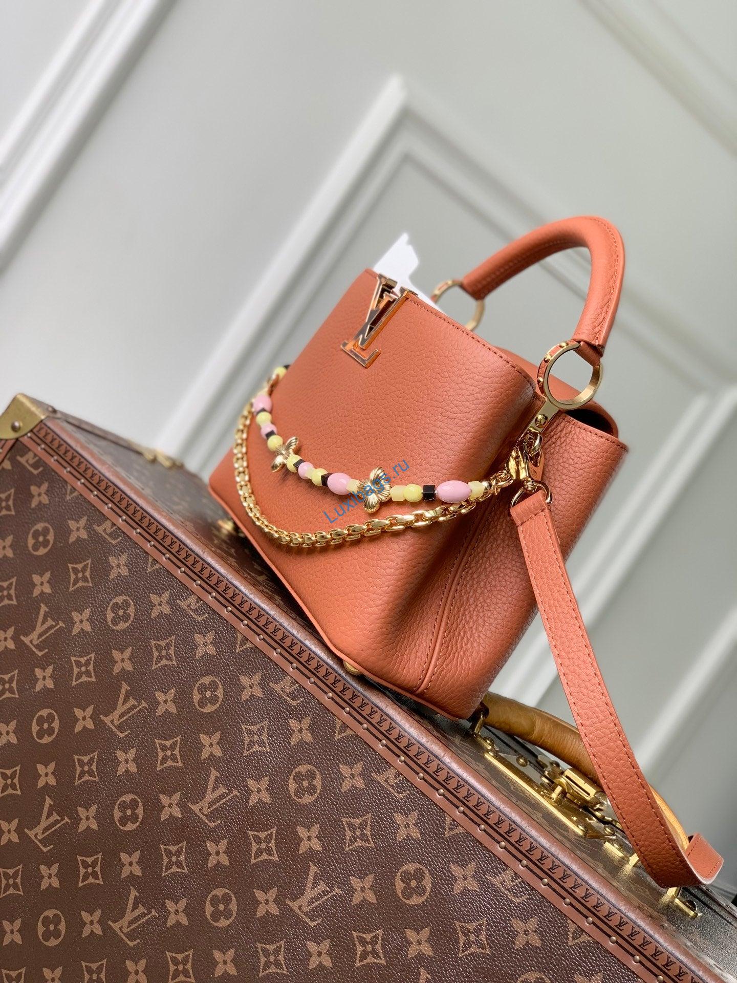 louis vuitton lv m28455 capucines bb bag brown 1 Louis Vuitton LV M28455 Capucines BB Bag Brown | louis vuitton lv m28455 capucines bb bag brown 2