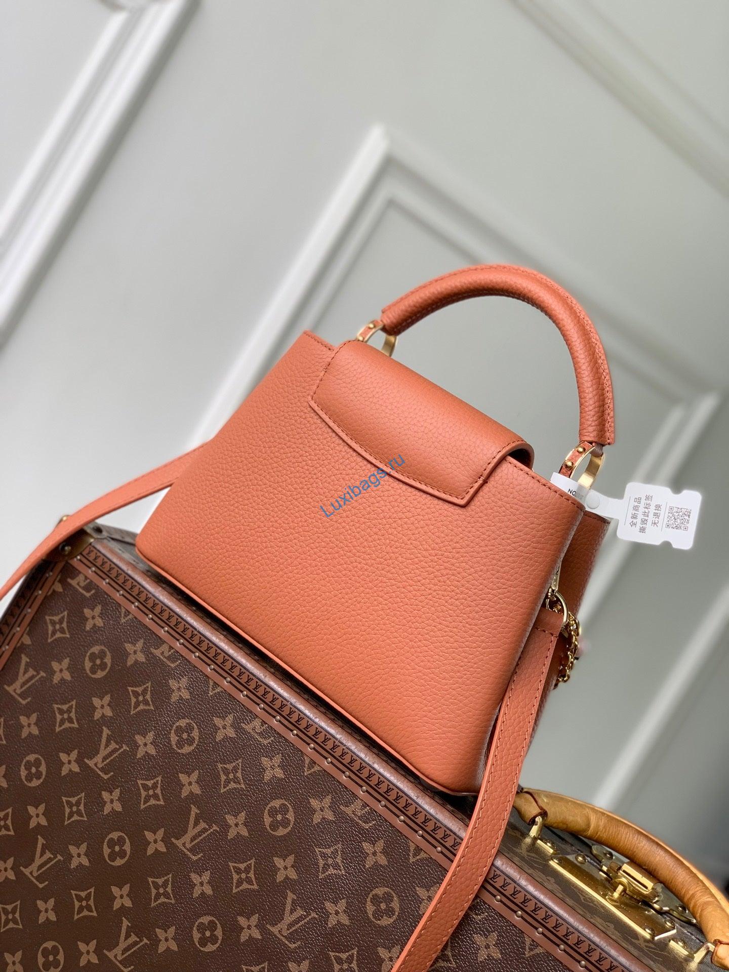 louis vuitton lv m28455 capucines bb bag brown 2 Louis Vuitton LV M28455 Capucines BB Bag Brown | louis vuitton lv m28455 capucines bb bag brown 3