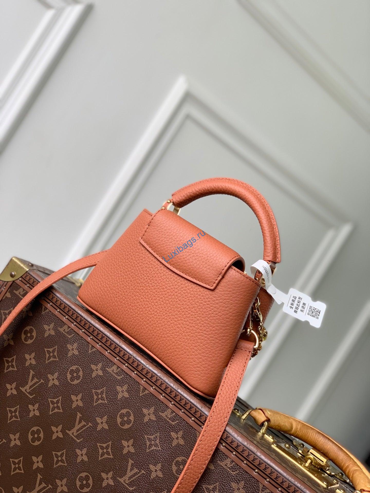 louis vuitton lv m29443 capucines east west mini bag brown 2 Louis Vuitton LV M29443 Capucines East West Mini Bag Brown | louis vuitton lv m29443 capucines east west mini bag brown 3