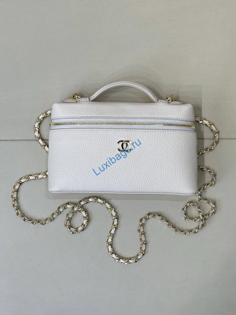 chanel small vanity with chain ap5346 white 2 Chanel Small Vanity with chain AP5346 White | small vanity with chain ap5346 white 03