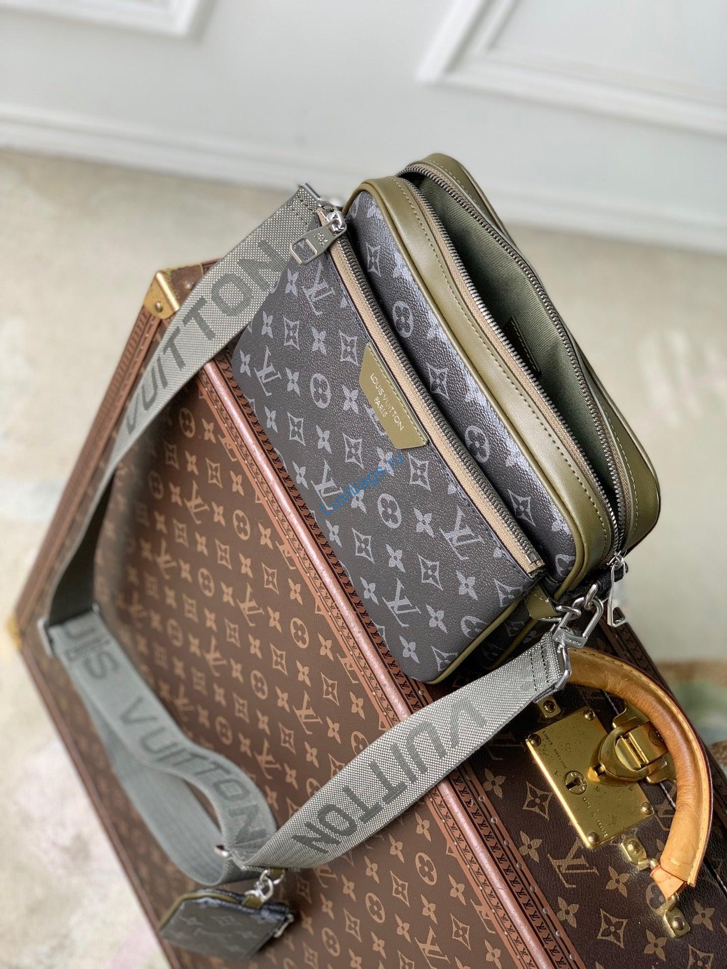 louis vuitton lv m28628 trio messenger bag khaki green 8 Louis Vuitton LV M28628 Trio Messenger Bag Khaki Green | trio messenger monogram eclipse nvprod7540384v M28628 9
