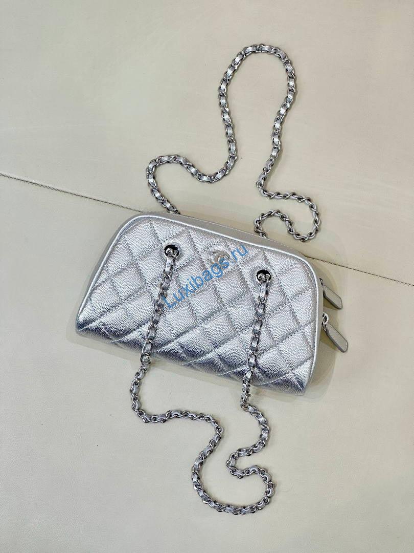 chanel ap5092 clutch with chain grained shiny calfskin silver 1 Chanel AP5092 Clutch with chain Grained Shiny Calfskin Silver | ap5092 clutch with chain grained shiny calfskin silver 02