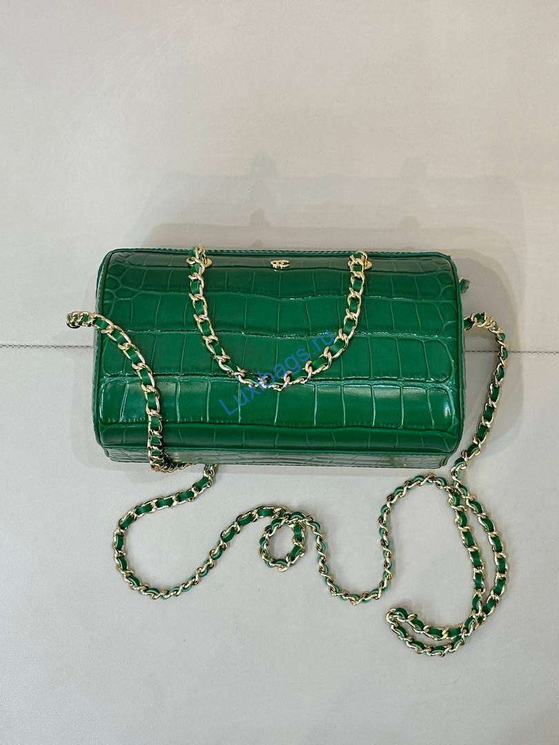 chanel ap5390 calfskin crocodile embossed mini bowling clutch with chain green 5 Chanel AP5390 Calfskin Crocodile Embossed Mini Bowling Clutch With Chain Green | chanel ap5390 calfskin crocodile embossed mini bowling clutch 06