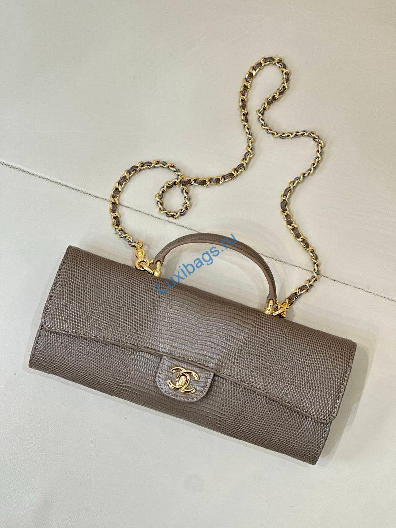 Chanel lizard silk Calfskin & Gold-Tone Metal AP5280 Brown | chanel lizard silk calfskin gold tone metal ap5280 02
