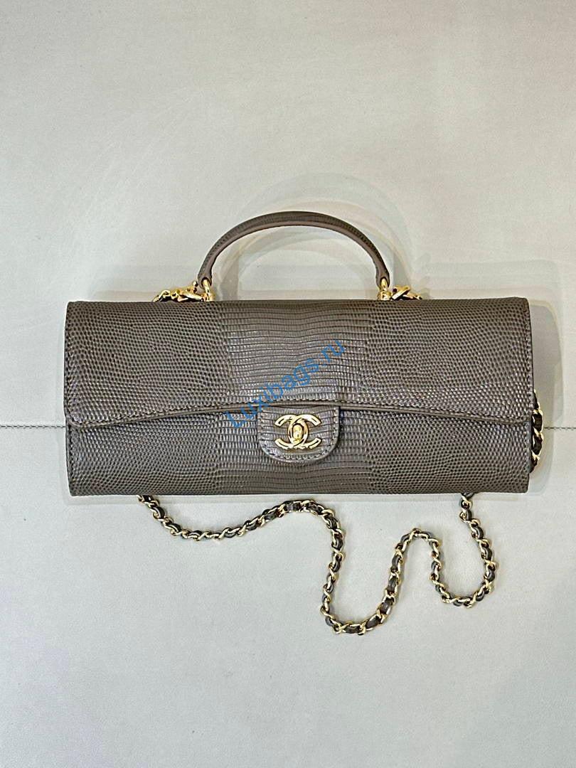 Chanel lizard silk Calfskin & Gold-Tone Metal AP5280 Brown | chanel lizard silk calfskin gold tone metal ap5280 03