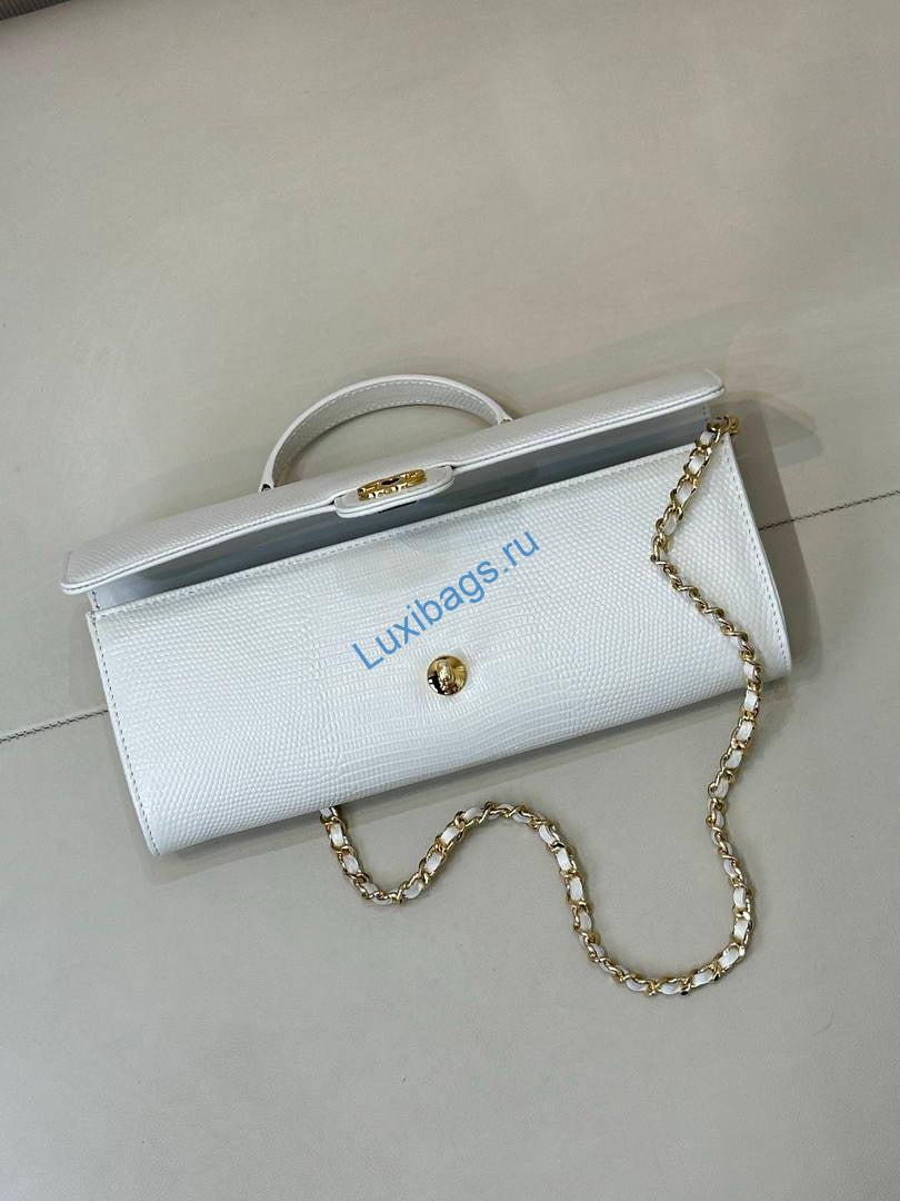 Chanel lizard silk Calfskin & Gold-Tone Metal AP5280 White | chanel lizard silk calfskin gold tone metal ap5280 15
