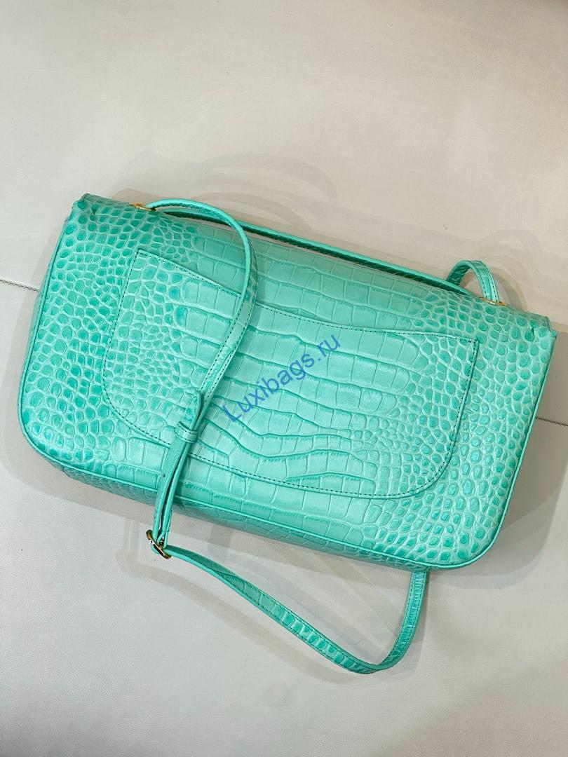 Chanel Maxi Flapbag Crocodile Embossed Calfskin AS6231 Lake Blue | chanel maxi flapbag crocodile embossed calfskin as6231 lake blue 08