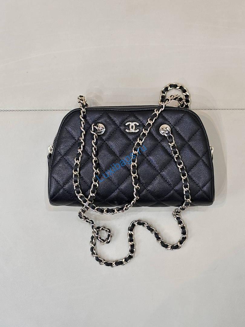 chanel ap5092 clutch with chain grained shiny calfskin black 2 Chanel AP5092 Clutch with chain Grained Shiny Calfskin Black | maxi flapbag grained calfskin gold tone metal as6231 green 03 44ed6f4c 6aa4 46cd 889f df9a784abd5d