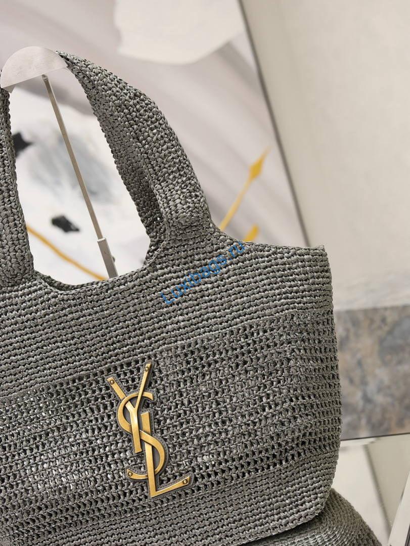 saint laurent ysl 858191 icare medium in raffia gray 2 Saint Laurent YSL 858191 ICARE Medium in Raffia Gray | aint laurent ysl 858191 icare medium in raffia 12