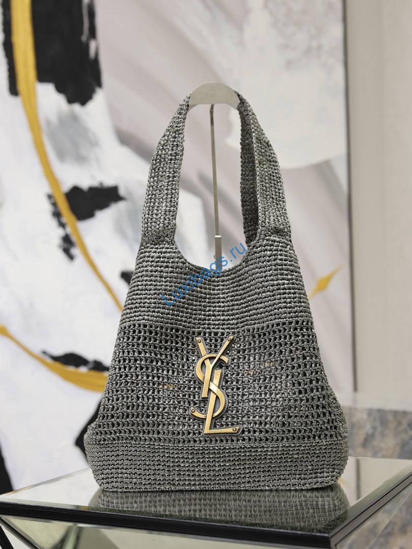 saint laurent ysl 858191 icare medium in raffia gray 7 Saint Laurent YSL 858191 ICARE Medium in Raffia Gray | aint laurent ysl 858191 icare medium in raffia 17