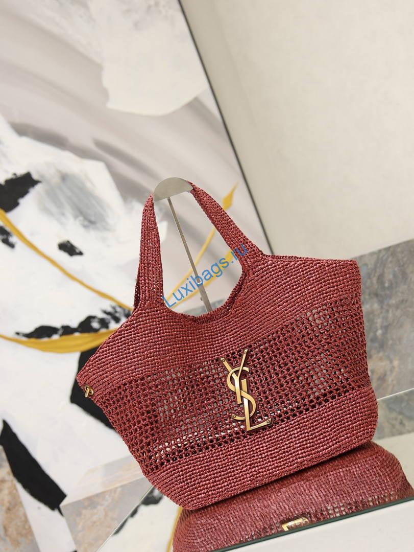 saint laurent ysl 858191 icare medium in raffia wine red 1 Saint Laurent YSL 858191 ICARE Medium in Raffia Wine Red | aint laurent ysl 858191 icare medium in raffia 20