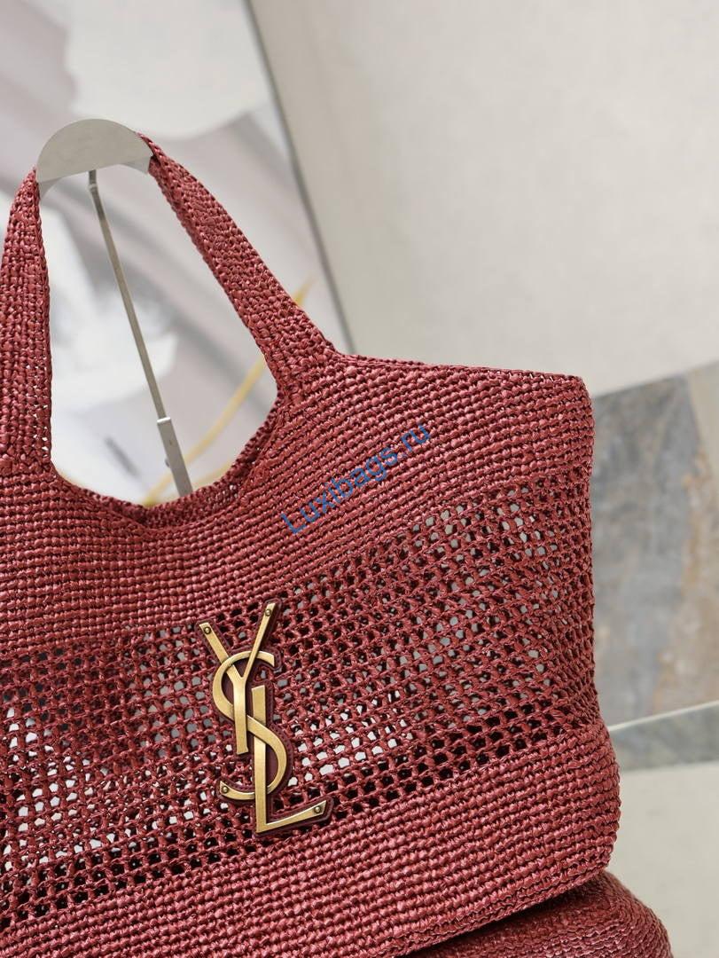saint laurent ysl 858191 icare medium in raffia wine red 2 Saint Laurent YSL 858191 ICARE Medium in Raffia Wine Red | aint laurent ysl 858191 icare medium in raffia 21