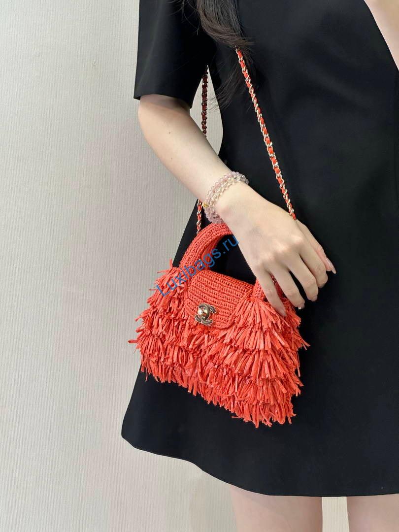 chanel 26s as4416 mini shopping bag orange red 2 Chanel 26S AS4416 Mini Shopping Bag Orange Red | as4416 mini shopping bag orange red 03