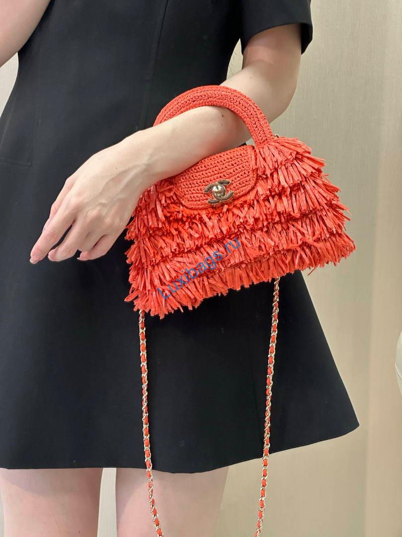 Chanel 26S AS4416 Mini Shopping Bag Orange Red | as4416 mini shopping bag orange red 06