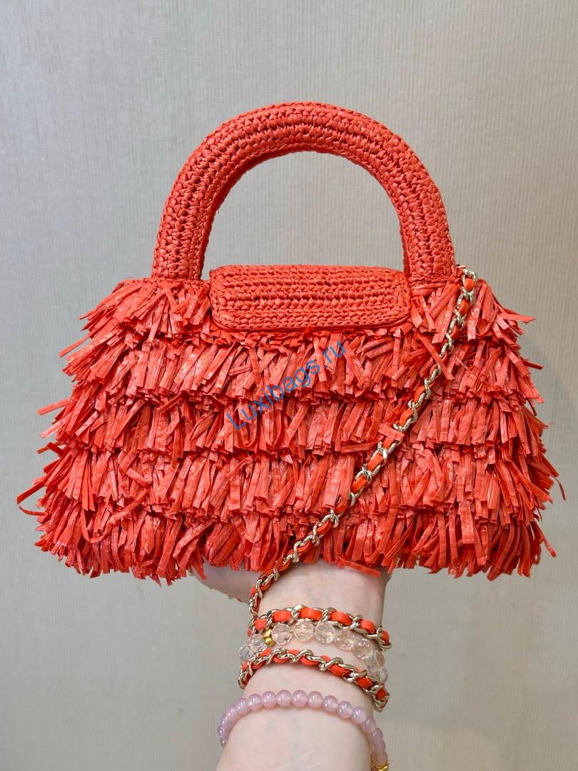 chanel 26s as4416 mini shopping bag orange red 11 Chanel 26S AS4416 Mini Shopping Bag Orange Red | as4416 mini shopping bag orange red 12