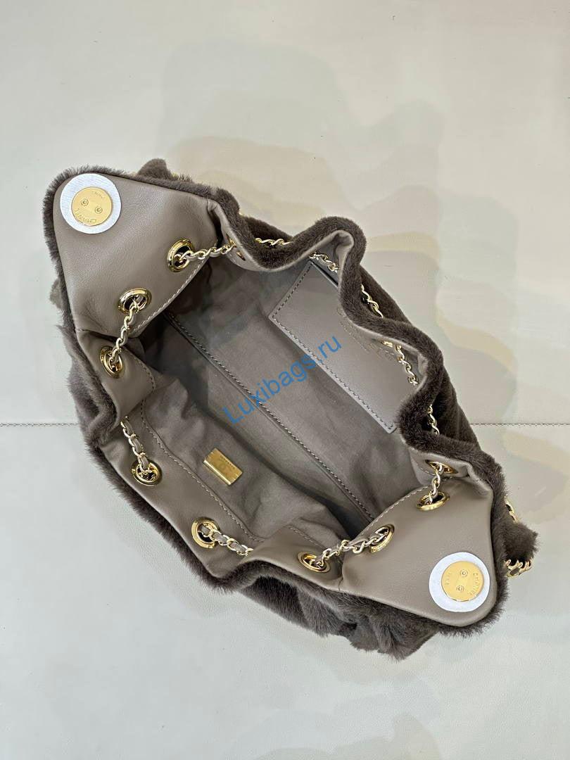 chanel as5293 small hobo fur & shearling dark gray 3 Chanel AS5293 Small Hobo fur & Shearling Dark Gray | as5293 small hobo fur shearling 114