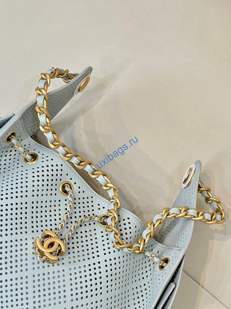 chanel as5293 small hobo preforated calfskin light blue 4 Chanel AS5293 Small Hobo Preforated Calfskin Light Blue | as5293 small hobo hollow out lambskin 143