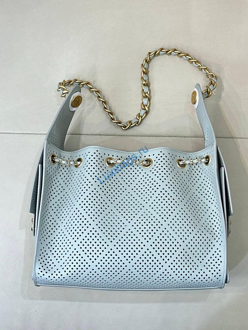 chanel as5293 small hobo preforated calfskin light blue 6 Chanel AS5293 Small Hobo Preforated Calfskin Light Blue | as5293 small hobo hollow out lambskin 145