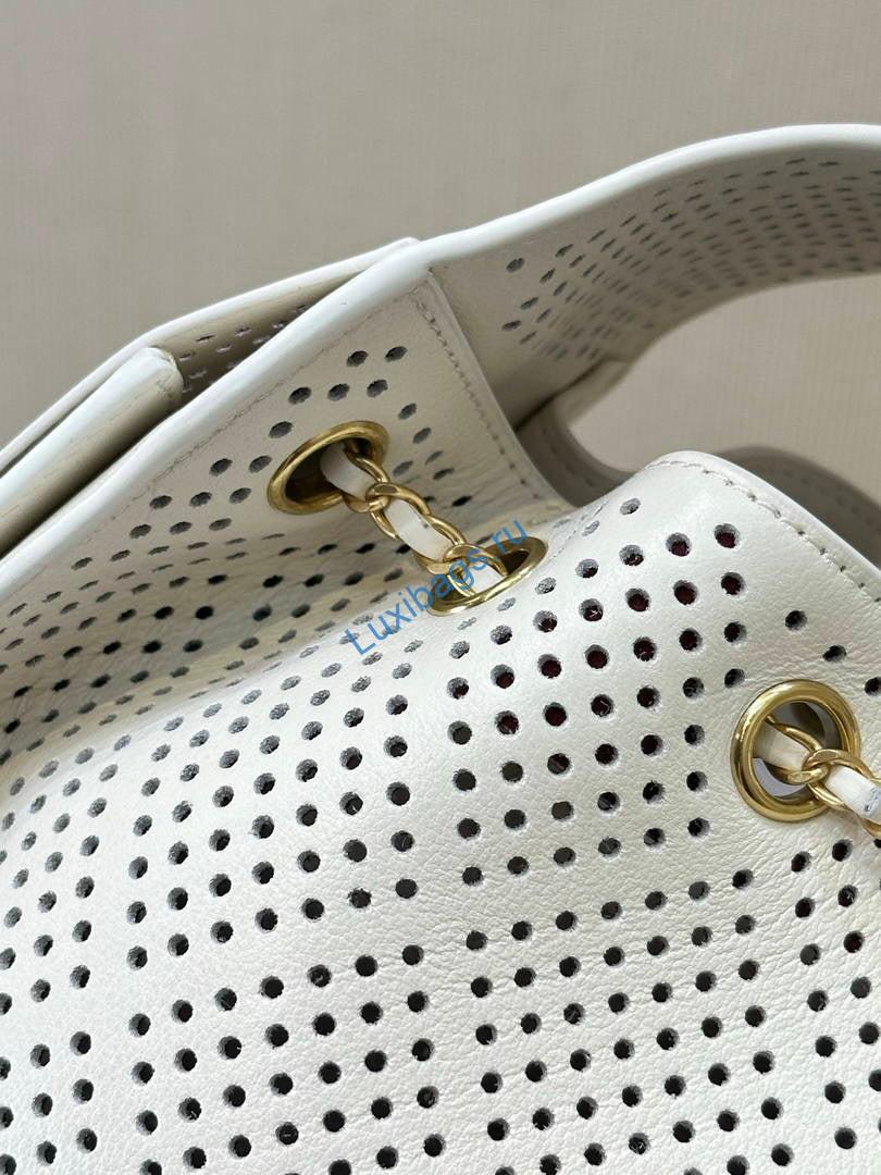 chanel as5293 small hobo preforated calfskin white 7 Chanel AS5293 Small Hobo Preforated Calfskin White | as5293 small hobo preforated calfskin 008