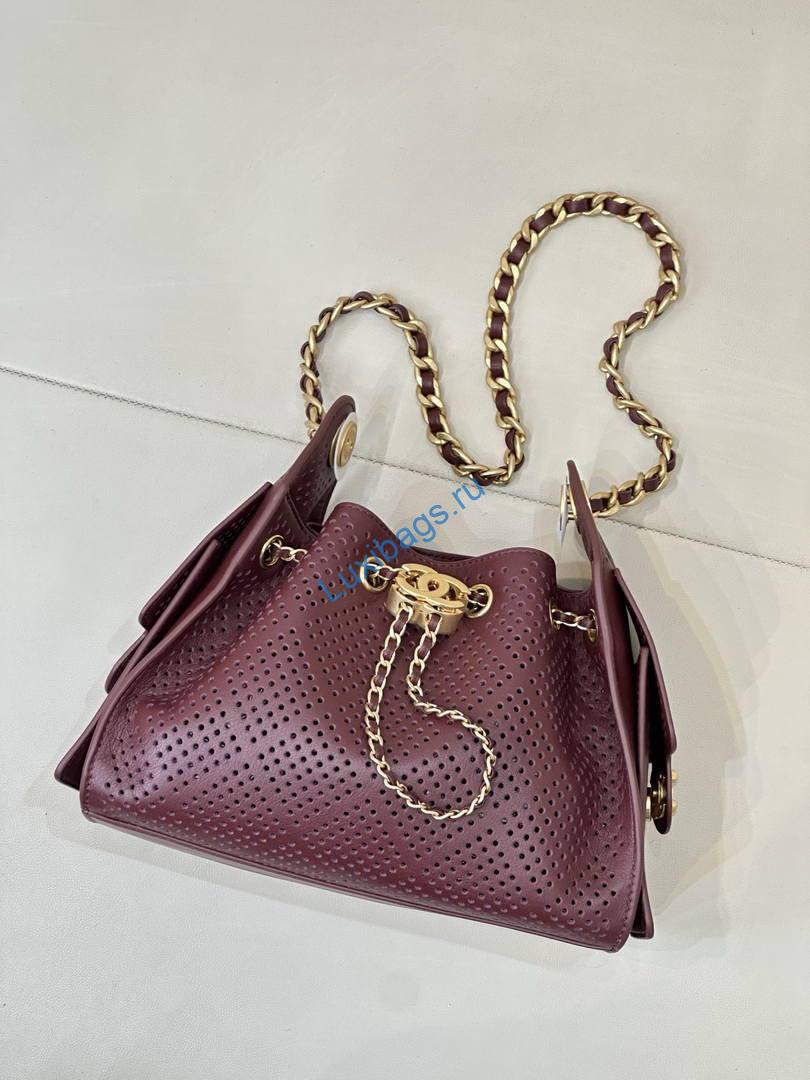 chanel as5631 mini hobo bag preforated calfskin wine red 2 Chanel AS5631 Mini Hobo Bag Preforated Calfskin Wine Red | as5631 mini hobo bag preforated calfskin 011