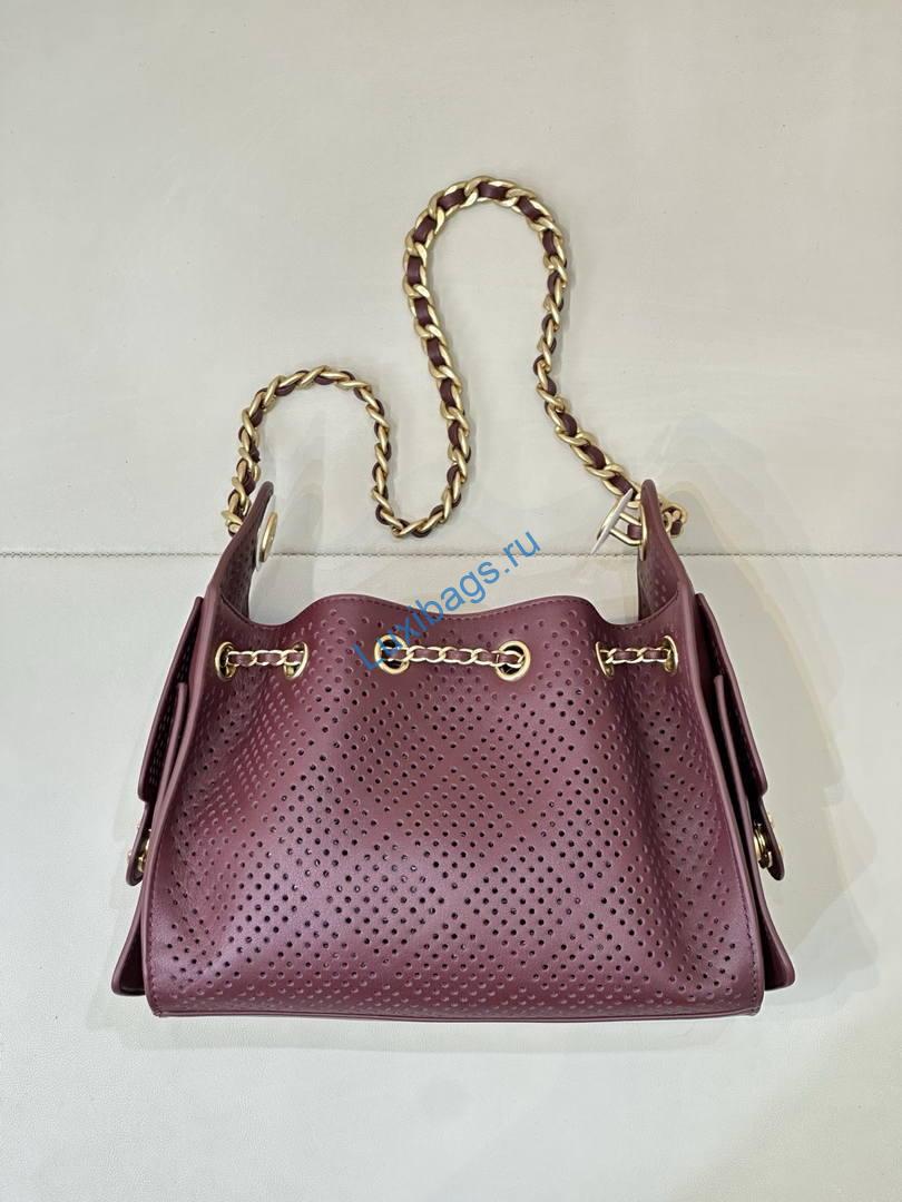 chanel as5631 mini hobo bag preforated calfskin wine red 6 Chanel AS5631 Mini Hobo Bag Preforated Calfskin Wine Red | as5631 mini hobo bag preforated calfskin 015