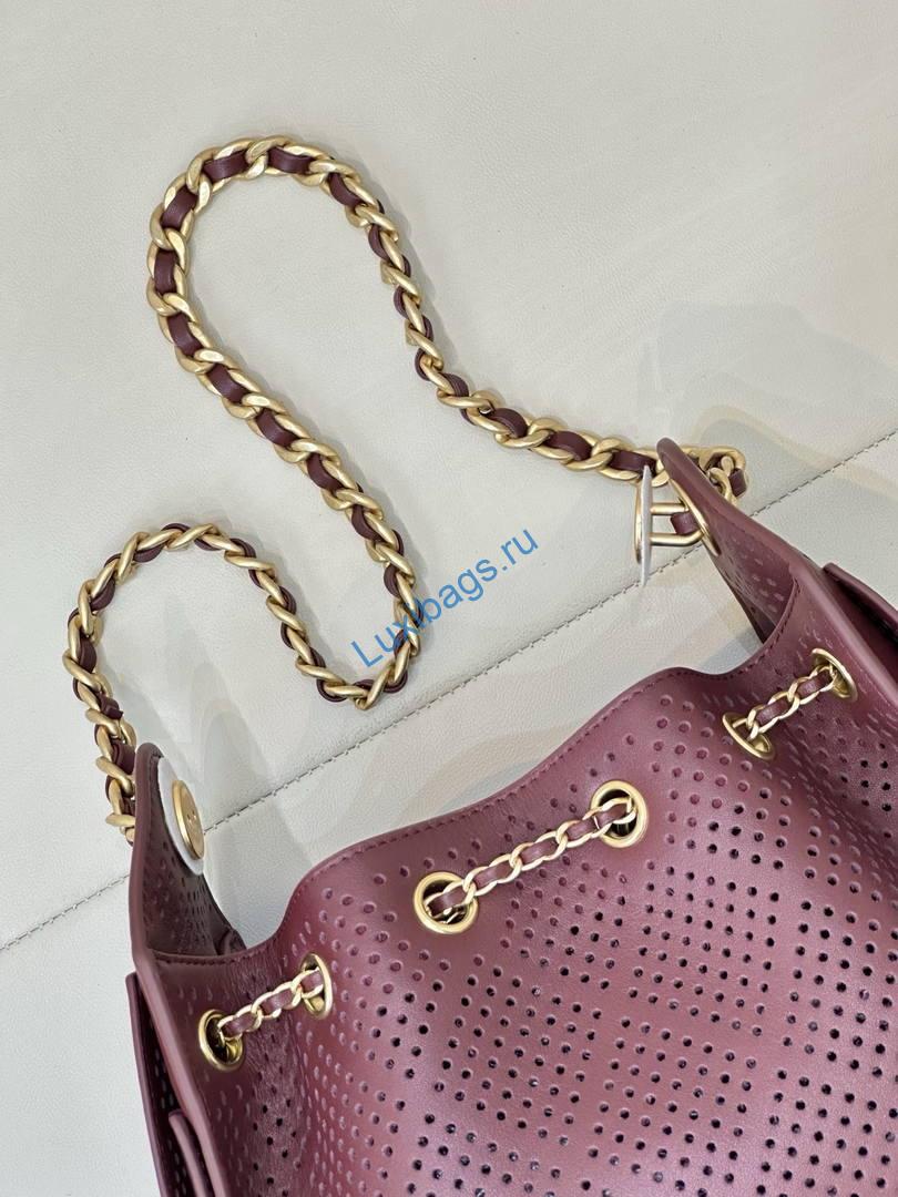 chanel as5631 mini hobo bag preforated calfskin wine red 8 Chanel AS5631 Mini Hobo Bag Preforated Calfskin Wine Red | as5631 mini hobo bag preforated calfskin 017