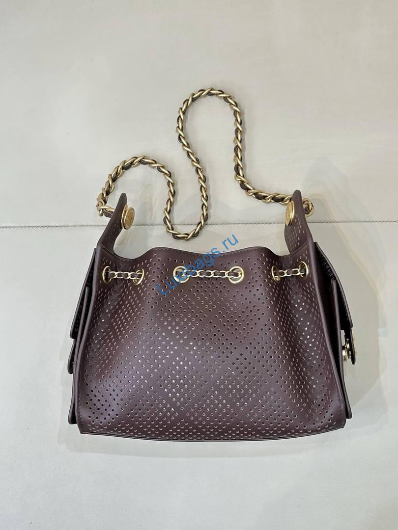 chanel as5631 mini hobo bag preforated calfskin dark brown 8 Chanel AS5631 Mini Hobo Bag Preforated Calfskin Dark Brown | as5631 mini hobo bag preforated calfskin 025