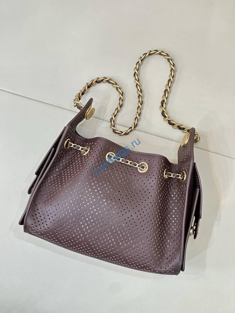 chanel as5631 mini hobo bag preforated calfskin dark brown 9 Chanel AS5631 Mini Hobo Bag Preforated Calfskin Dark Brown | as5631 mini hobo bag preforated calfskin 026