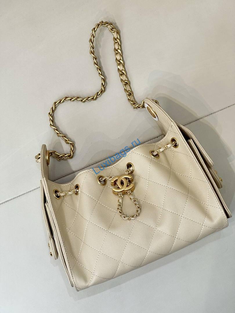 chanel as5631 mini hobo calfskin dark beige 1 Chanel AS5631 Mini Hobo Calfskin Dark Beige | as5631 mini hobo calfskin 002