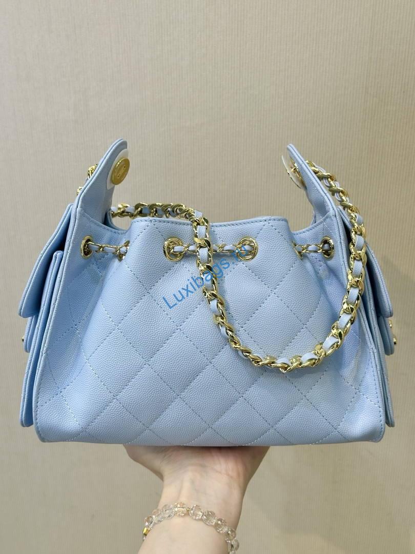 chanel as5631 mini hobo calfskin sky blue 6 Chanel AS5631 Mini Hobo Calfskin Sky Blue | as5631 mini hobo calfskin 016