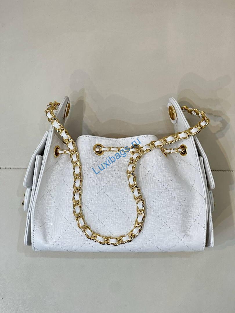 chanel as5631 mini hobo calfskin white inside red 9 Chanel AS5631 Mini Hobo Calfskin White inside red | as5631 mini hobo calfskin 1591