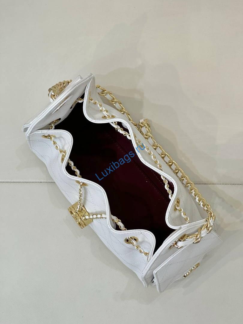 chanel as5631 mini hobo calfskin white inside red 11 Chanel AS5631 Mini Hobo Calfskin White inside red | as5631 mini hobo calfskin 1594