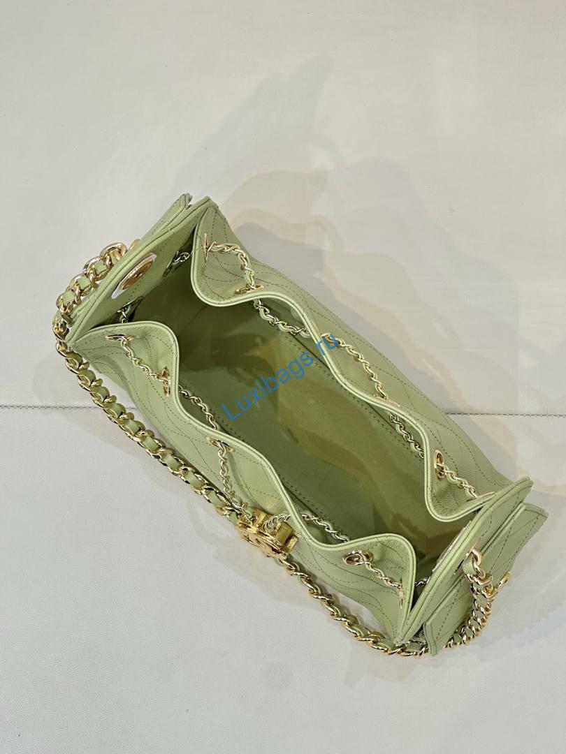 Chanel AS5631 Mini Hobo Calfskin lemon green | as5631 mini hobo calfskin 1648