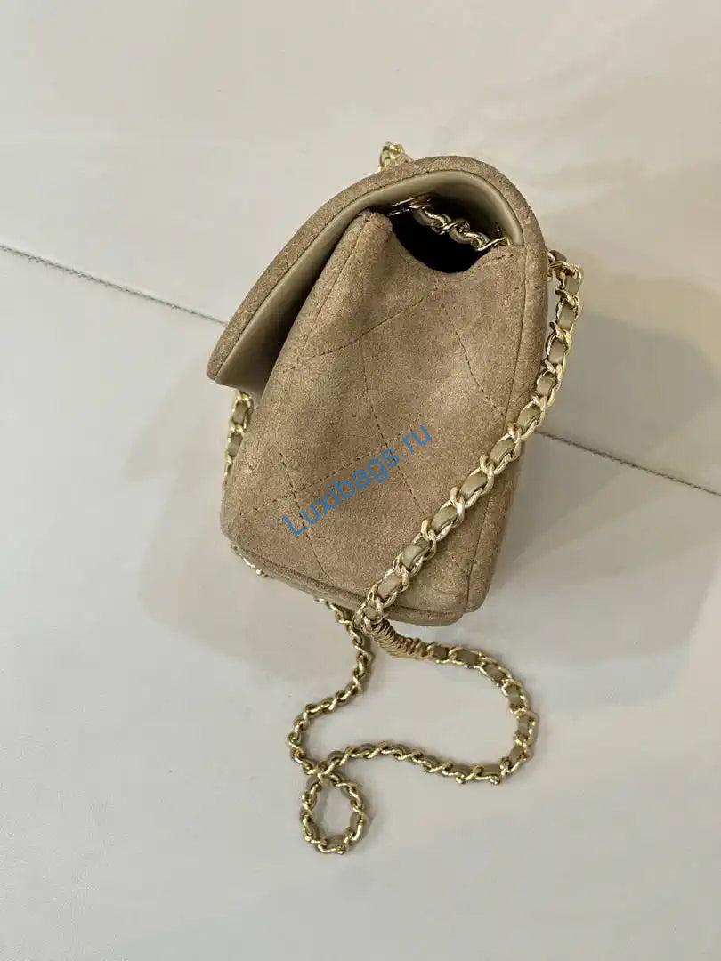 chanel as6449 mini flap bag suede calfskin dark beige 5 Chanel AS6449 Mini Flap Bag Suede Calfskin Dark Beige | as6449 mini flap bag suede calfskin dark beige 15
