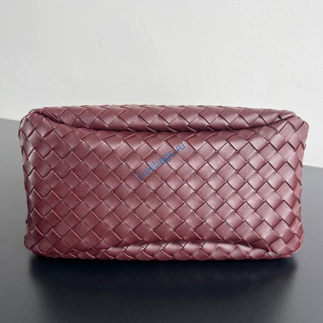 Bottega Veneta BV 844249V4SC01019 Medium Campana Dark redwood | bottega veneta bv 844249v4sc01019 medium campana 130
