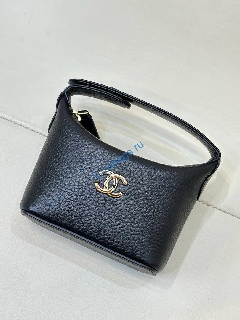 Chanel 26S AP5167 Caviar Quilted Mini Hobo Bag Black Gold | chanel 26s ap5167 caviar quilted mini hobo bag black gold 04 a2002f23 52d7 4880 8593 fe438559e98c