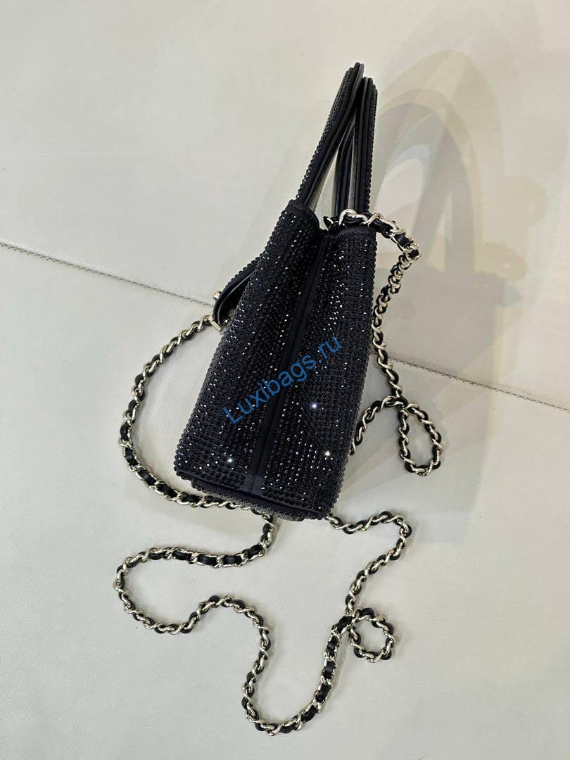 Chanel 26S AS4416 Mini Shopping Bag rhinestones Black | chanel 26s as4416 mini shopping bag rhinestones black 10