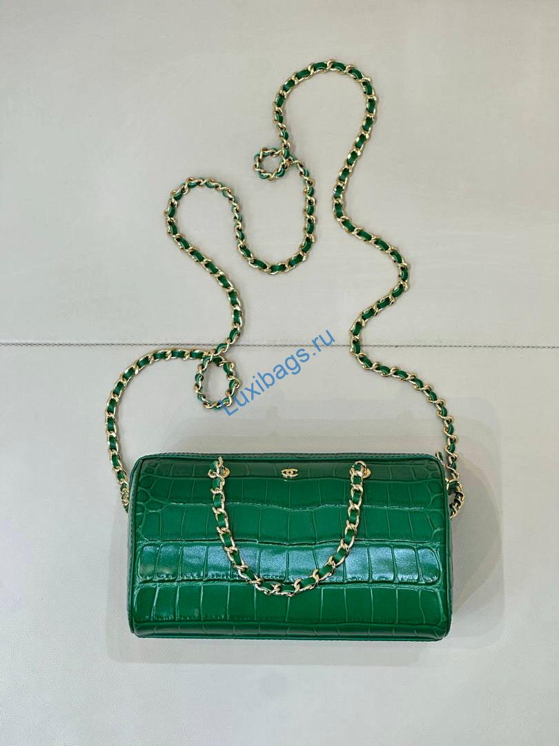 chanel ap5390 calfskin crocodile embossed mini bowling clutch with chain green 2 Chanel AP5390 Calfskin Crocodile Embossed Mini Bowling Clutch With Chain Green | chanel ap5390 calfskin crocodile embossed mini bowling clutch 04